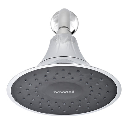 Nebia VivaSpring Filtered Showerhead in Chrome with Obsidian Face