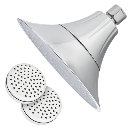 Nebia VivaSpring Filtered Showerhead in Chrome with Slate Face