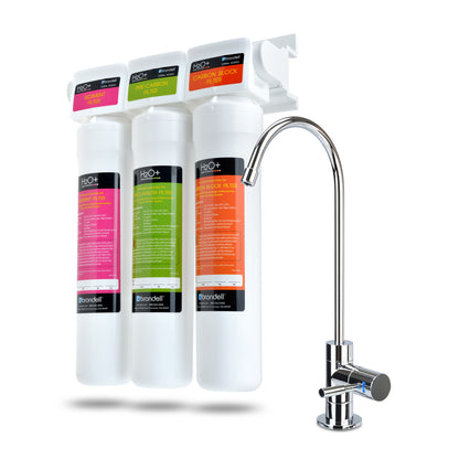 H2O+ Coral Three-Stage Undercounter Water Filtration System with Over 99% Lead Reduction