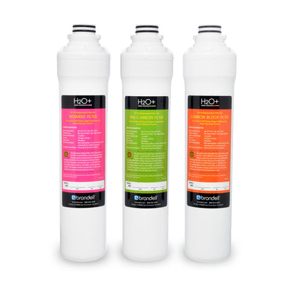 H2O+ Coral Three-Stage Undercounter Water Filtration System with Over 99% Lead Reduction